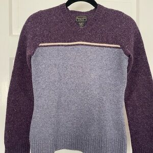 Vintage Abercrombie & Fitch Purple and lavender wool Sweater